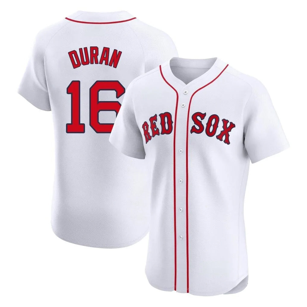 Pouc B.Red Sox #16 Jarren Duran Player White Limited Elite Home Game Stitched Jersey