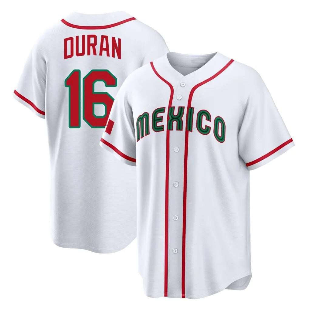 Pouc B.Red Sox #16 Jarren Duran Player White Mexico 2026 World Classic Home Game Stitched Jerseys