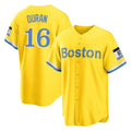 Pouc B.Red Sox #16 Jarren Duran Player Yellow Home Game Stitched Jersey