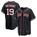 Pouc B.Red Sox #19 Roman Anthony Player Black Out Home Game Stitched Jerseys