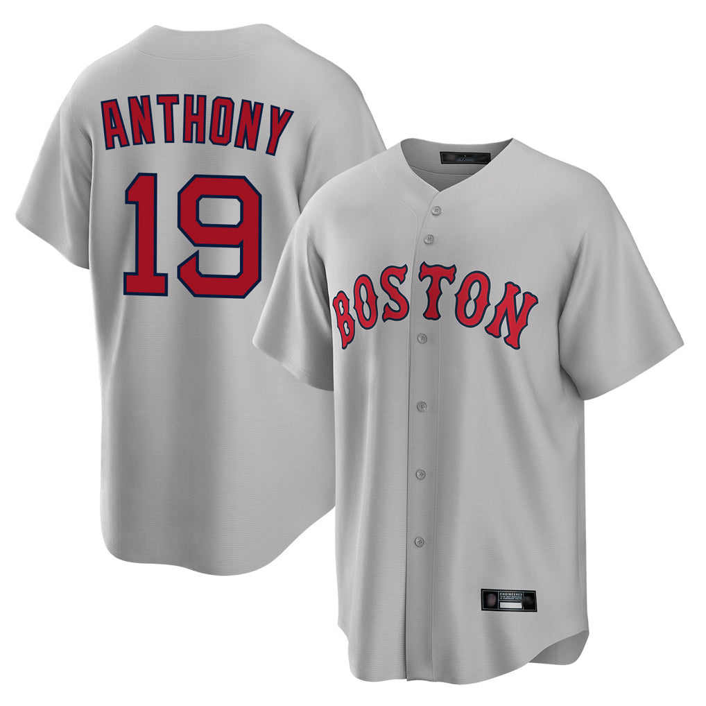Pouc B.Red Sox #19 Roman Anthony Player Gray Road Home Game Stitched Jerseys