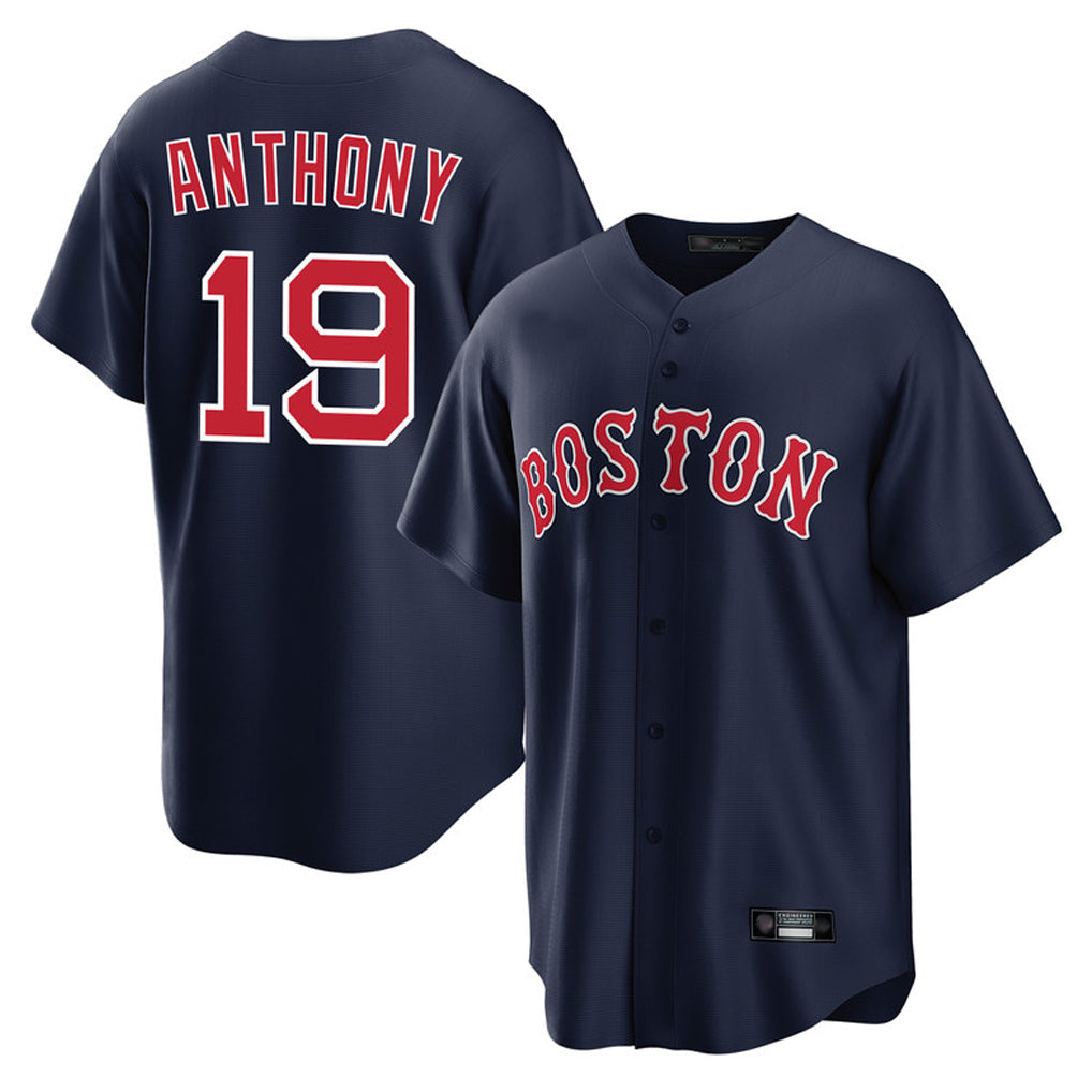 Pouc B.Red Sox #19 Roman Anthony Player Navy Home Game Stitched Jerseys