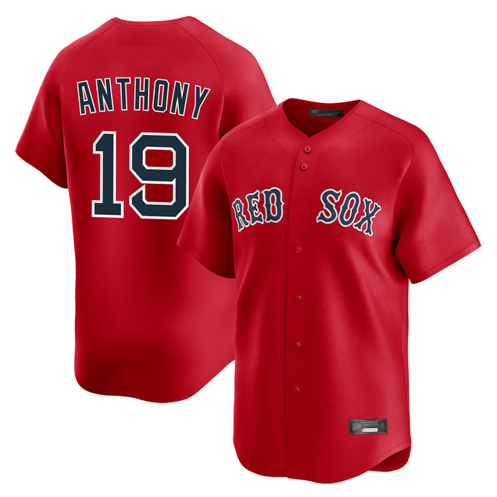 Pouc B.Red Sox #19 Roman Anthony Player Red Limited Home Game Stitched Jerseys
