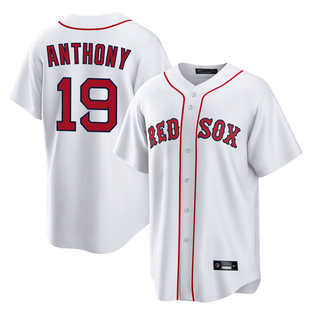 Pouc B.Red Sox #19 Roman Anthony Player White Home Game Stitched Jerseys