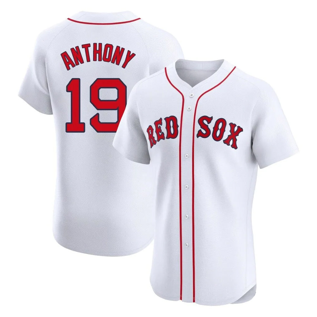 Pouc B.Red Sox #19 Roman Anthony Player White Limited Elite Home Game Stitched Jerseys