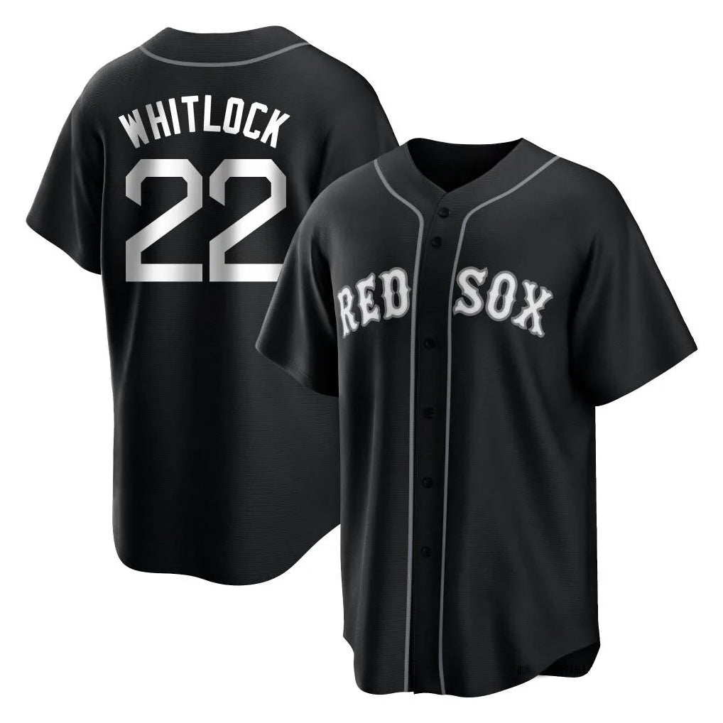 Pouc B.Red Sox #22 Garrett Whitlock Player Black Home Game Stitched Jerseys