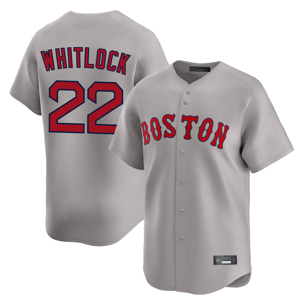 Pouc B.Red Sox #22 Garrett Whitlock Player Gray Road Limited Home Game Stitched Jerseys