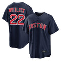 Pouc B.Red Sox #22 Garrett Whitlock Player Navy Home Game Stitched Jerseys