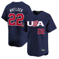 Pouc B.Red Sox #22 Garrett Whitlock Player Navy USA World Classic Home Game Stitched Jerseys