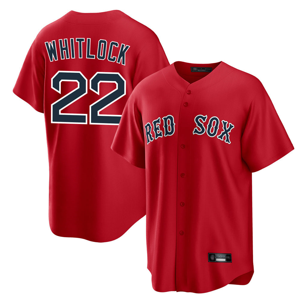 Pouc B.Red Sox #22 Garrett Whitlock Player Red Home Game Stitched Jerseys