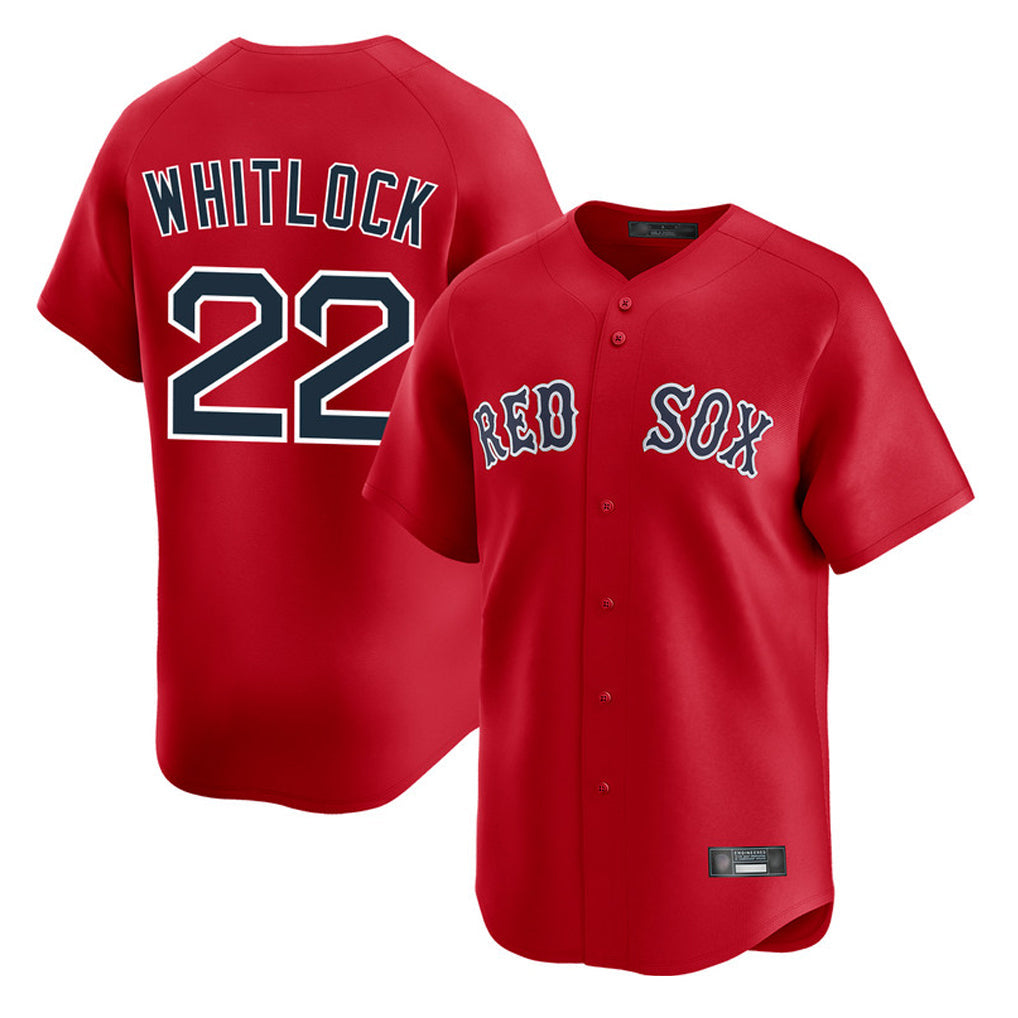 Pouc B.Red Sox #22 Garrett Whitlock Player Red Limited Home Game Stitched Jerseys