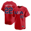 Pouc B.Red Sox #22 Garrett Whitlock Player Red USA World Classic Home Game Stitched Jerseys