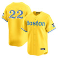 Pouc B.Red Sox #22 Garrett Whitlock Player Yellow Limited Home Game Stitched Jerseys