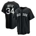 Pouc B.Red Sox #34 David Ortiz Player Black Home Game Stitched Jerseys