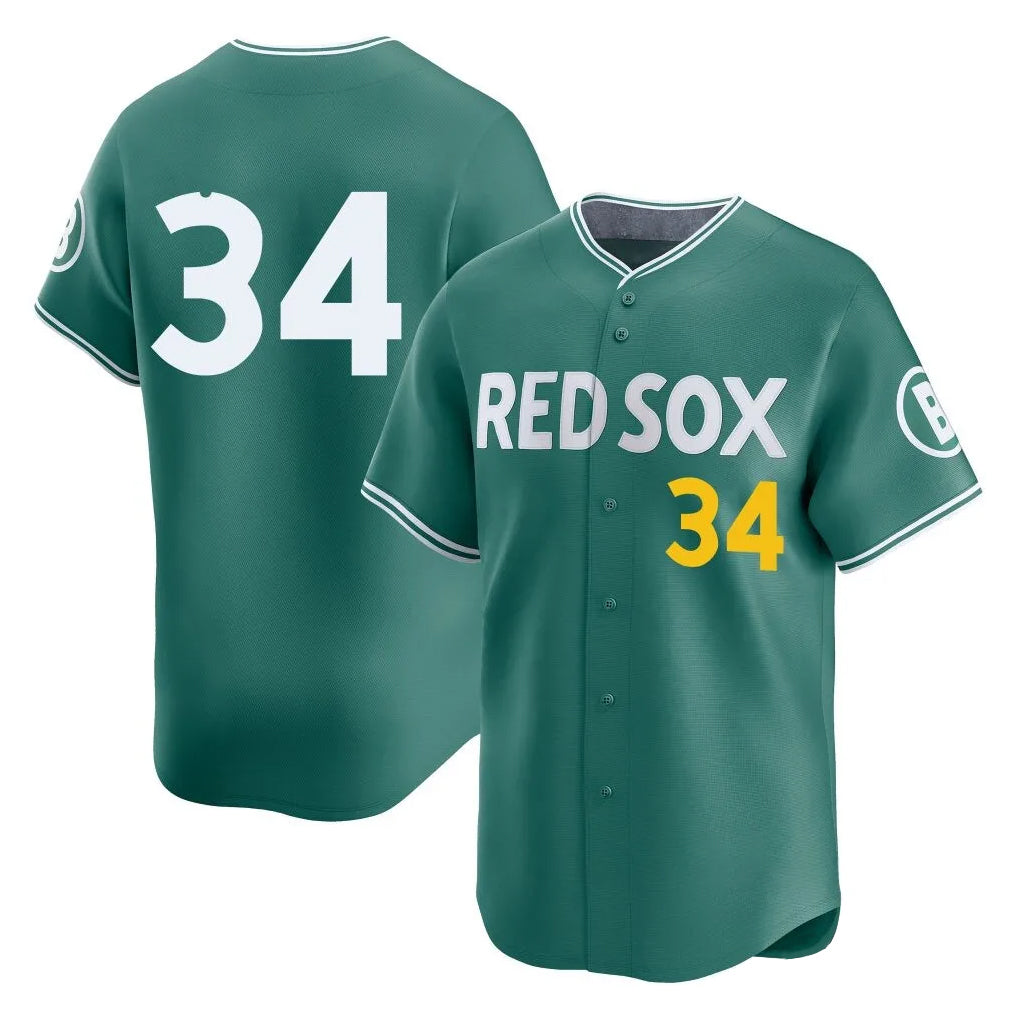 Pouc B.Red Sox #34 David Ortiz Player Green City Connect Limited Home Game Stitched Jerseys