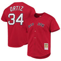 Pouc B.Red Sox #34 David Ortiz Player Red Mitchell & Ness Cooperstown Collection Home Stitched Jerseys