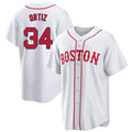 Pouc B.Red Sox #34 David Ortiz Player White Game Home Stitched Jerseys