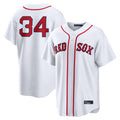 Pouc B.Red Sox #34 David Ortiz Player White Home Game Stitched Jerseys