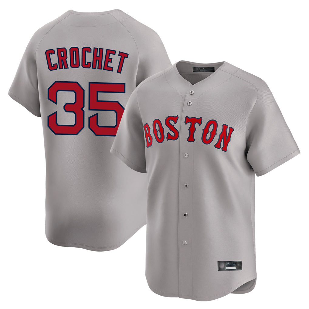 Pouc B.Red Sox #35 Garrett Crochet Player Gray Road Limited Home Game Stitched Jerseys
