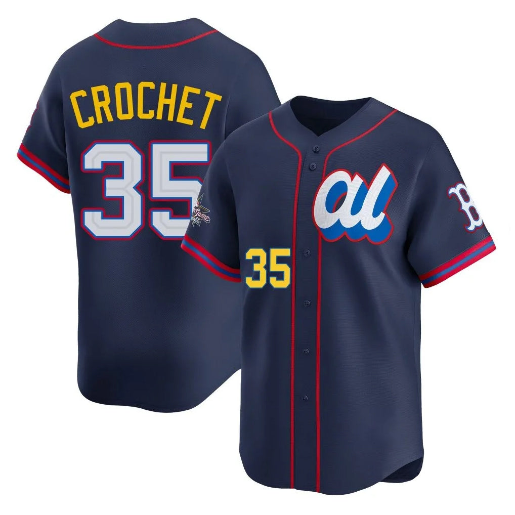 Pouc B.Red Sox #35 Garrett Crochet Player Navy American League All-Star Edition Game Stitched Jerseys