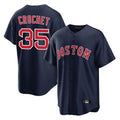 Pouc B.Red Sox #35 Garrett Crochet Player Navy Home Game Stitched Jerseys