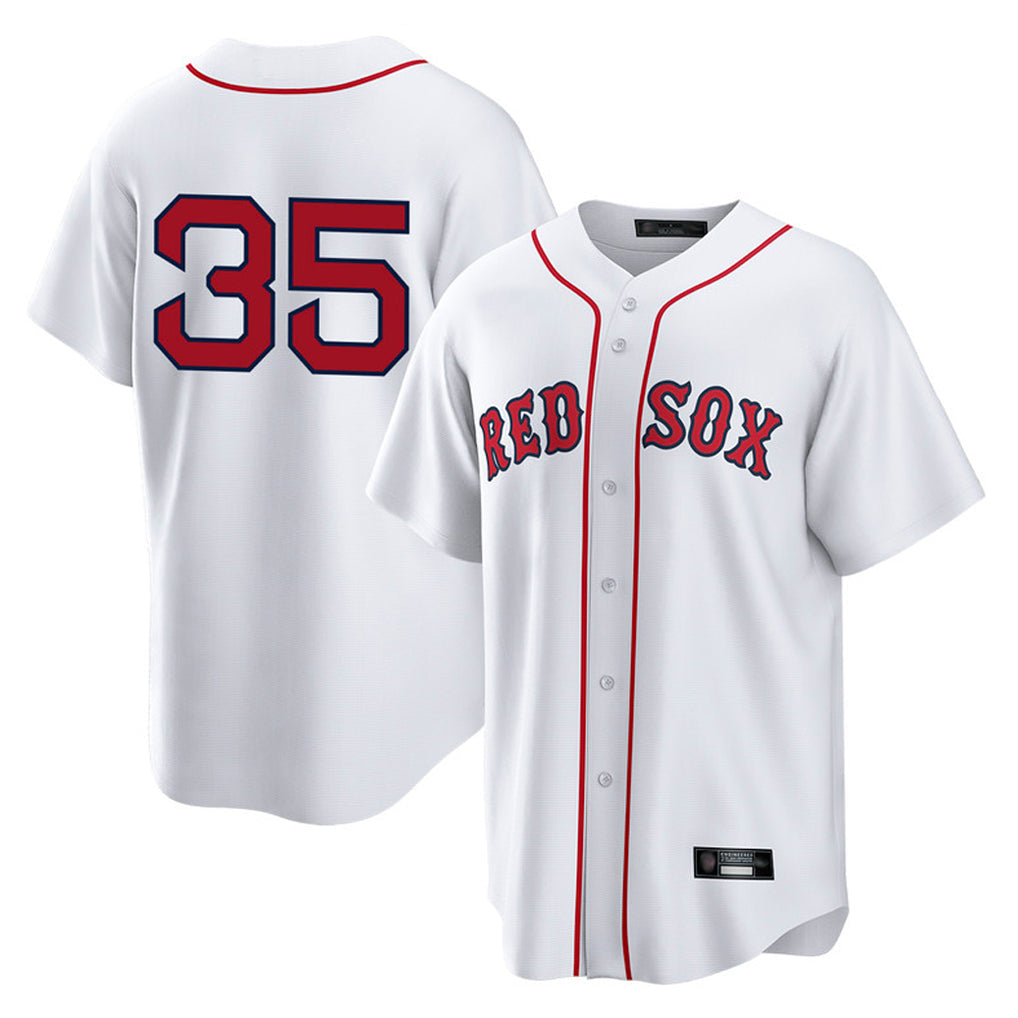 Pouc B.Red Sox #35 Garrett Crochet Player White Home Game Stitched Jerseys