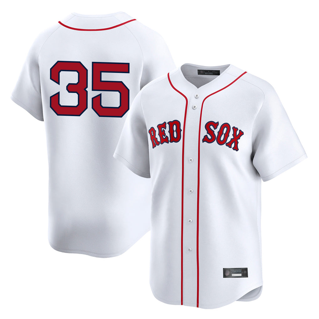 Pouc B.Red Sox #35 Garrett Crochet Player White Limited Home Game Stitched Jerseys