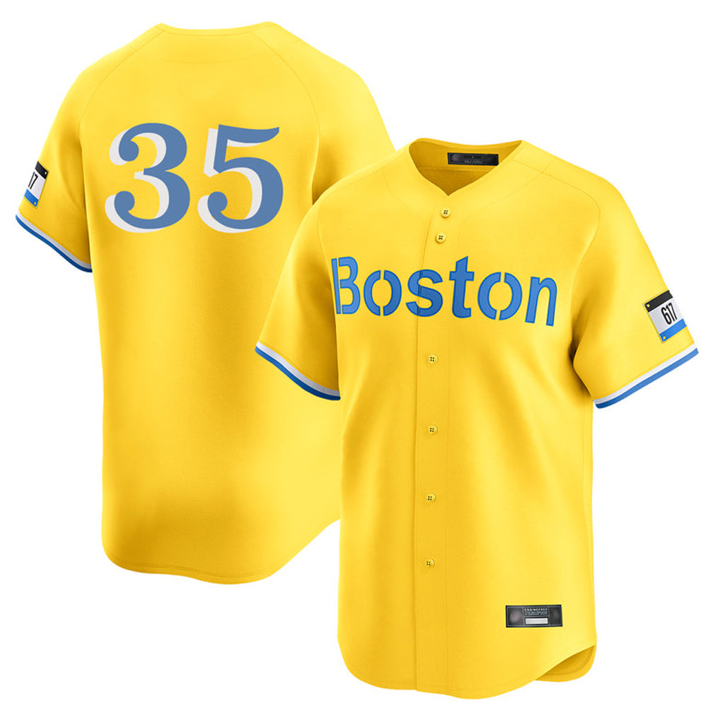 Pouc B.Red Sox #35 Garrett Crochet Player Yellow Limited Home Game Stitched Jerseys