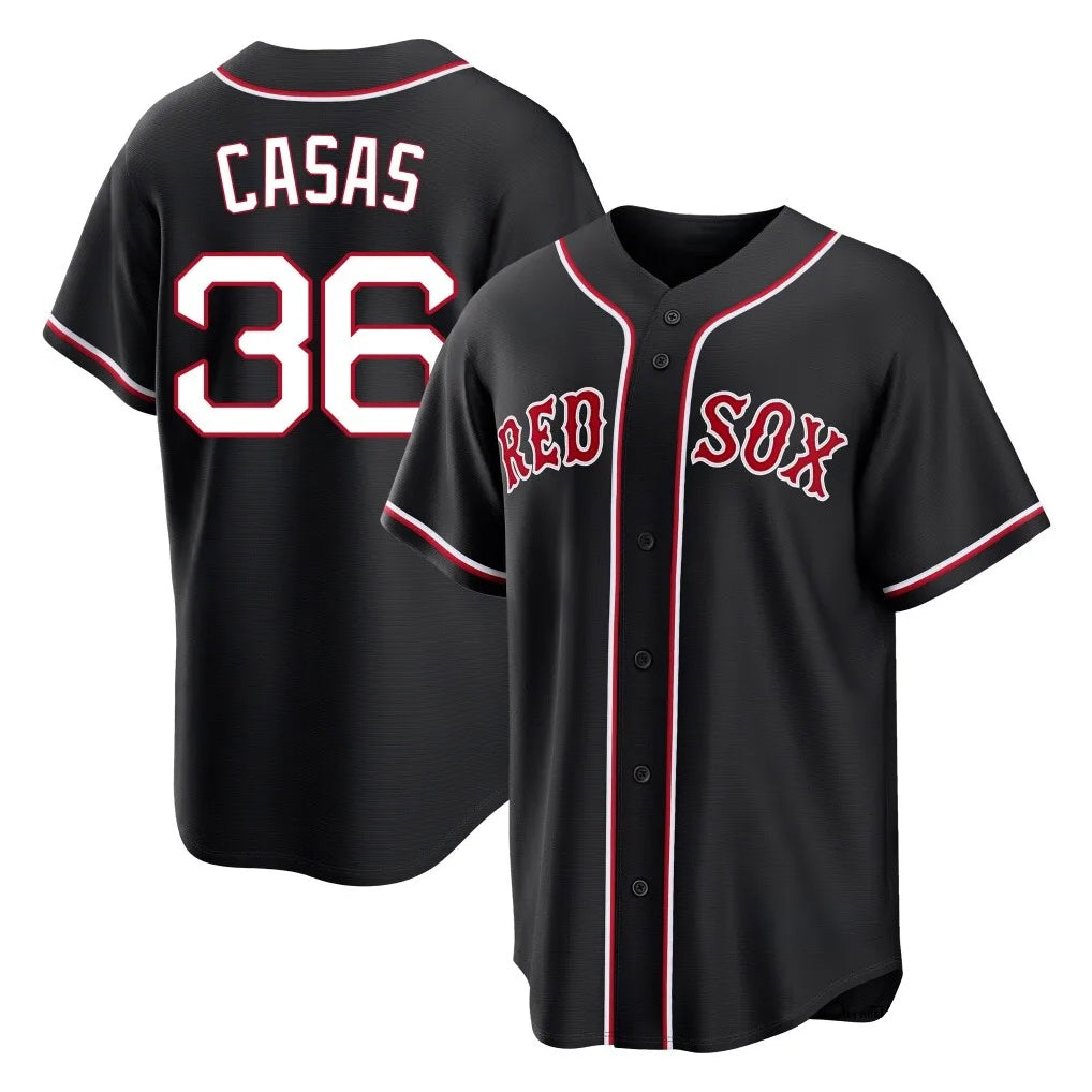 Pouc B.Red Sox #36 Triston Casas Player Black Out Home Game Stitched Jerseys