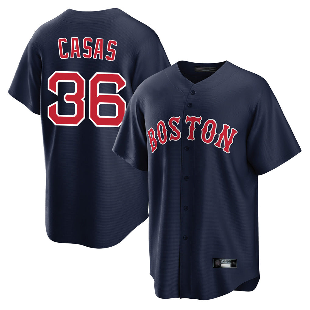 Pouc B.Red Sox #36 Triston Casas Player Navy Home Game Stitched Jersey