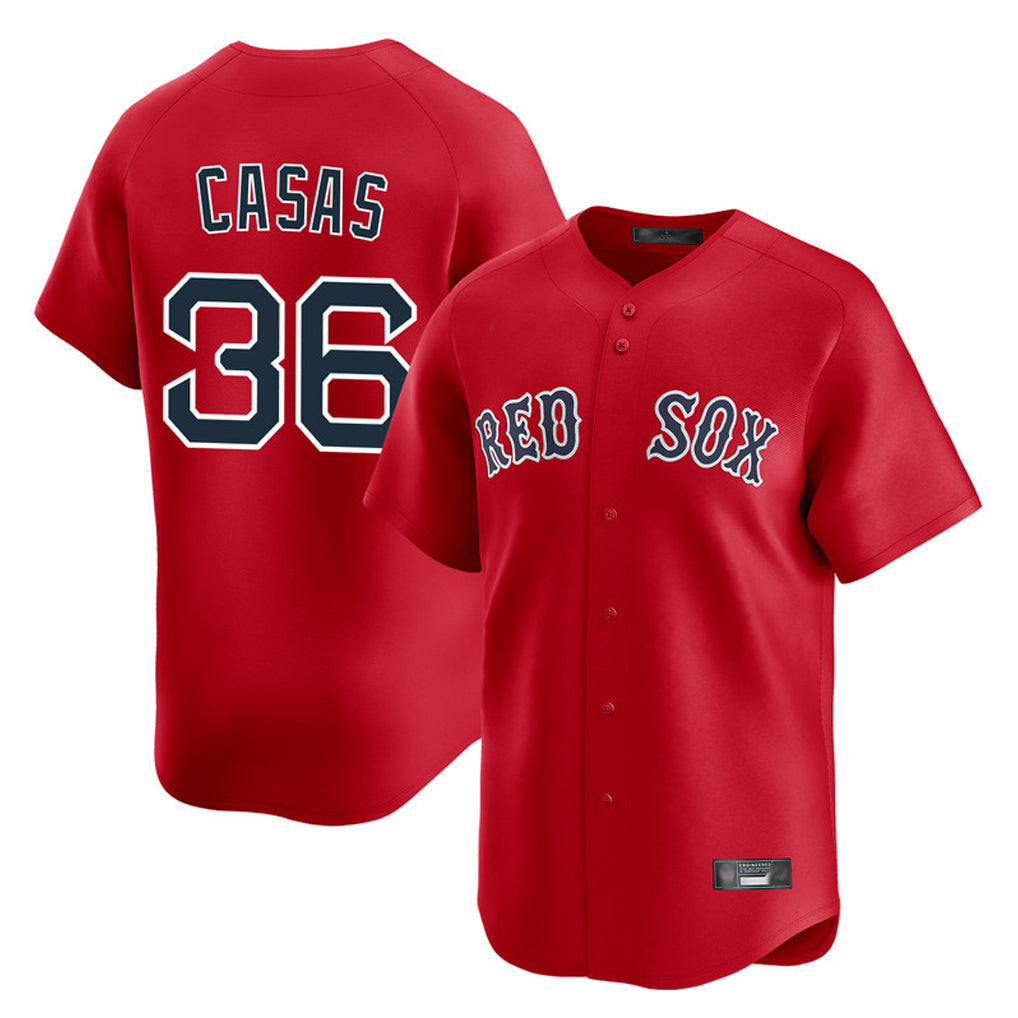 Pouc B.Red Sox #36 Triston Casas Player Red Limited Home Game Stitched Jersey