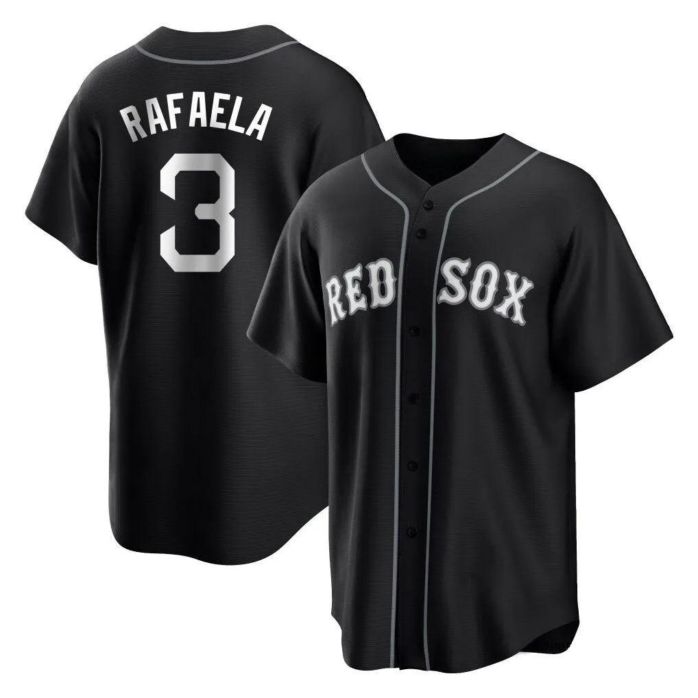 Pouc B.Red Sox #3 Ceddanne Rafaela Player Black Home Game Stitched Jerseys