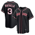 Pouc B.Red Sox #3 Ceddanne Rafaela Player Black Out Home Game Stitched Jerseys