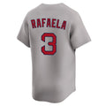 Pouc B.Red Sox #3 Ceddanne Rafaela Player Gray Road Limited Home Game Stitched Jerseys