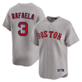 Pouc B.Red Sox #3 Ceddanne Rafaela Player Gray Road Limited Home Game Stitched Jersey