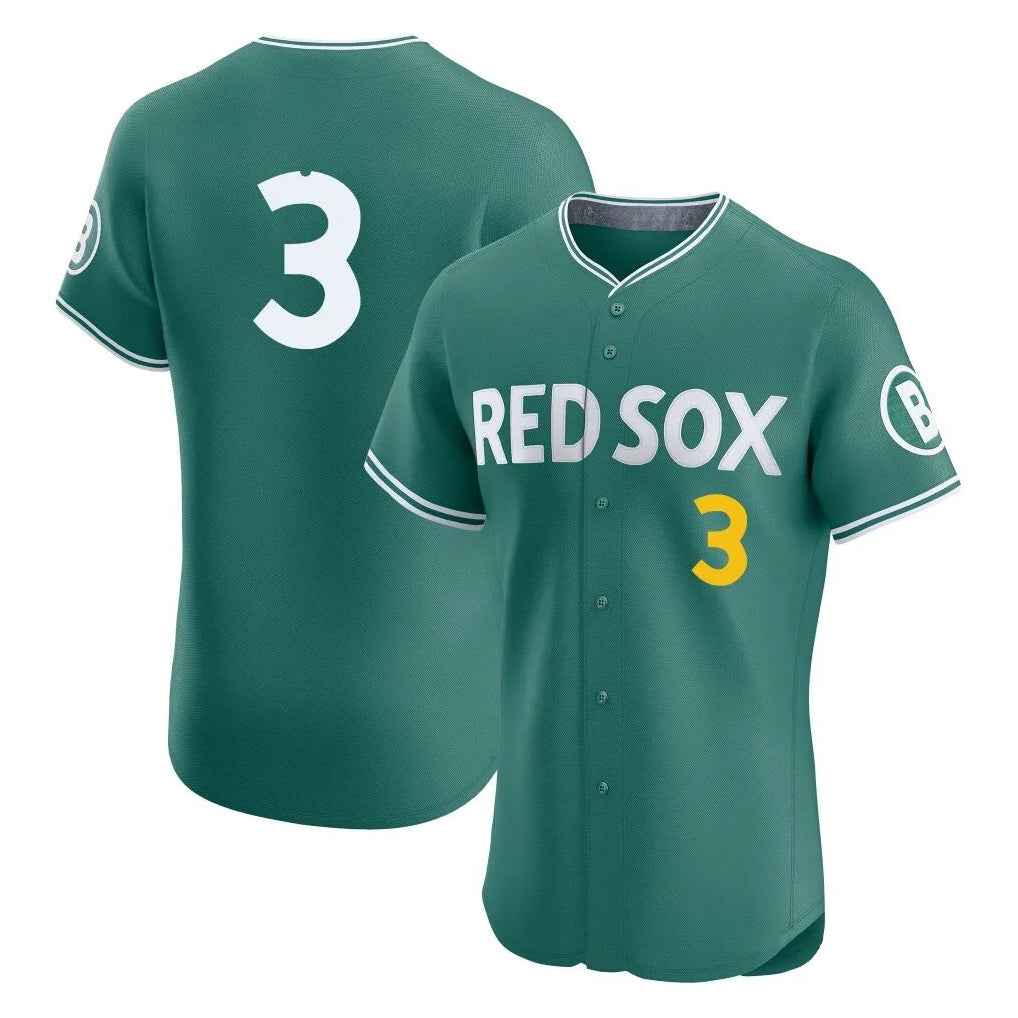 Pouc B.Red Sox #3 Ceddanne Rafaela Player Green City Connect Limited Elite Home Game Stitched Jersey