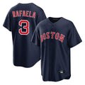 Pouc B.Red Sox #3 Ceddanne Rafaela Player Navy Home Game Stitched Jersey