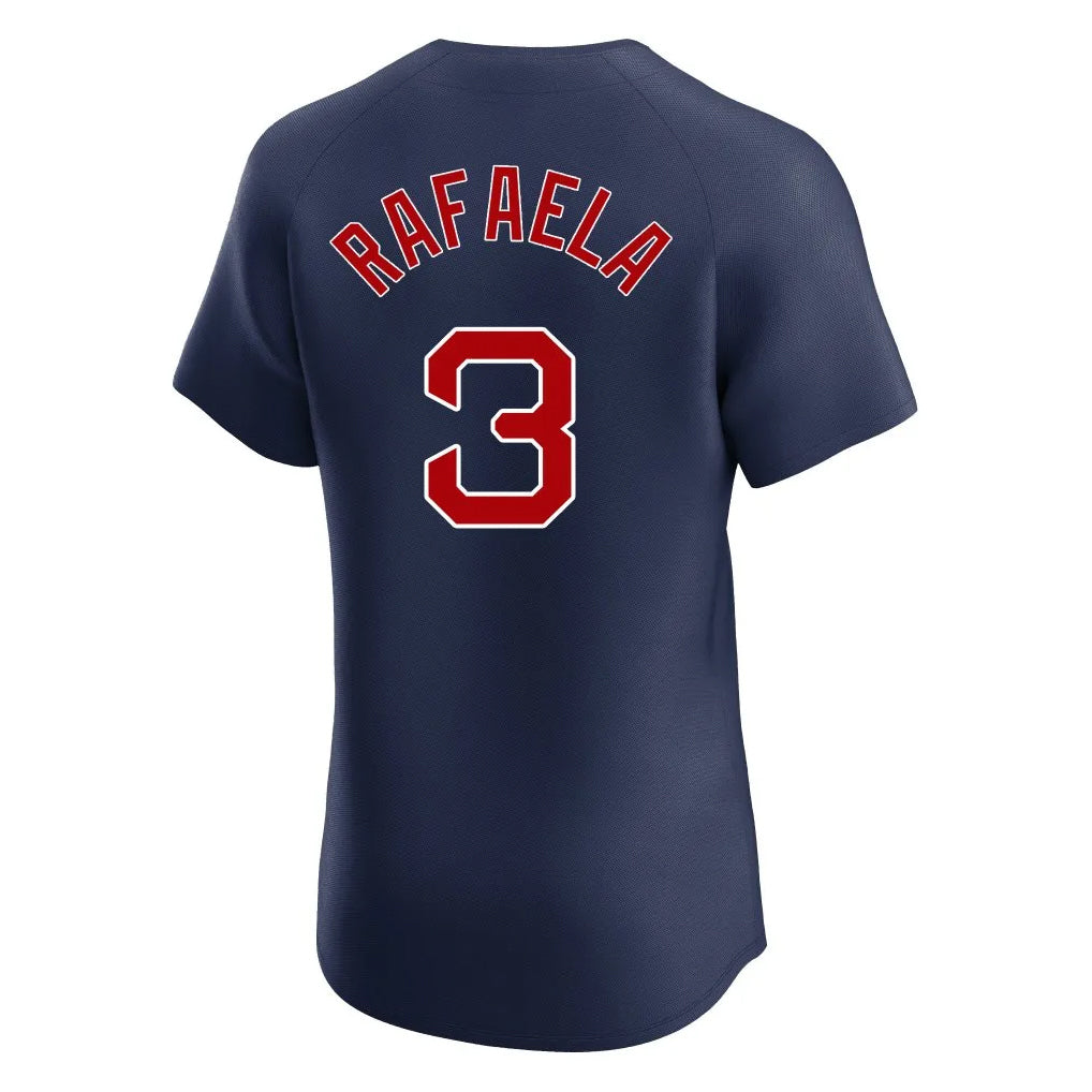 Pouc B.Red Sox #3 Ceddanne Rafaela Player Navy Limited Elite Home Game Stitched Jerseys