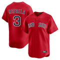 Pouc B.Red Sox #3 Ceddanne Rafaela Player Red Limited Home Game Stitched Jersey