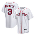 Pouc B.Red Sox #3 Ceddanne Rafaela Player White Home Game Stitched Jersey