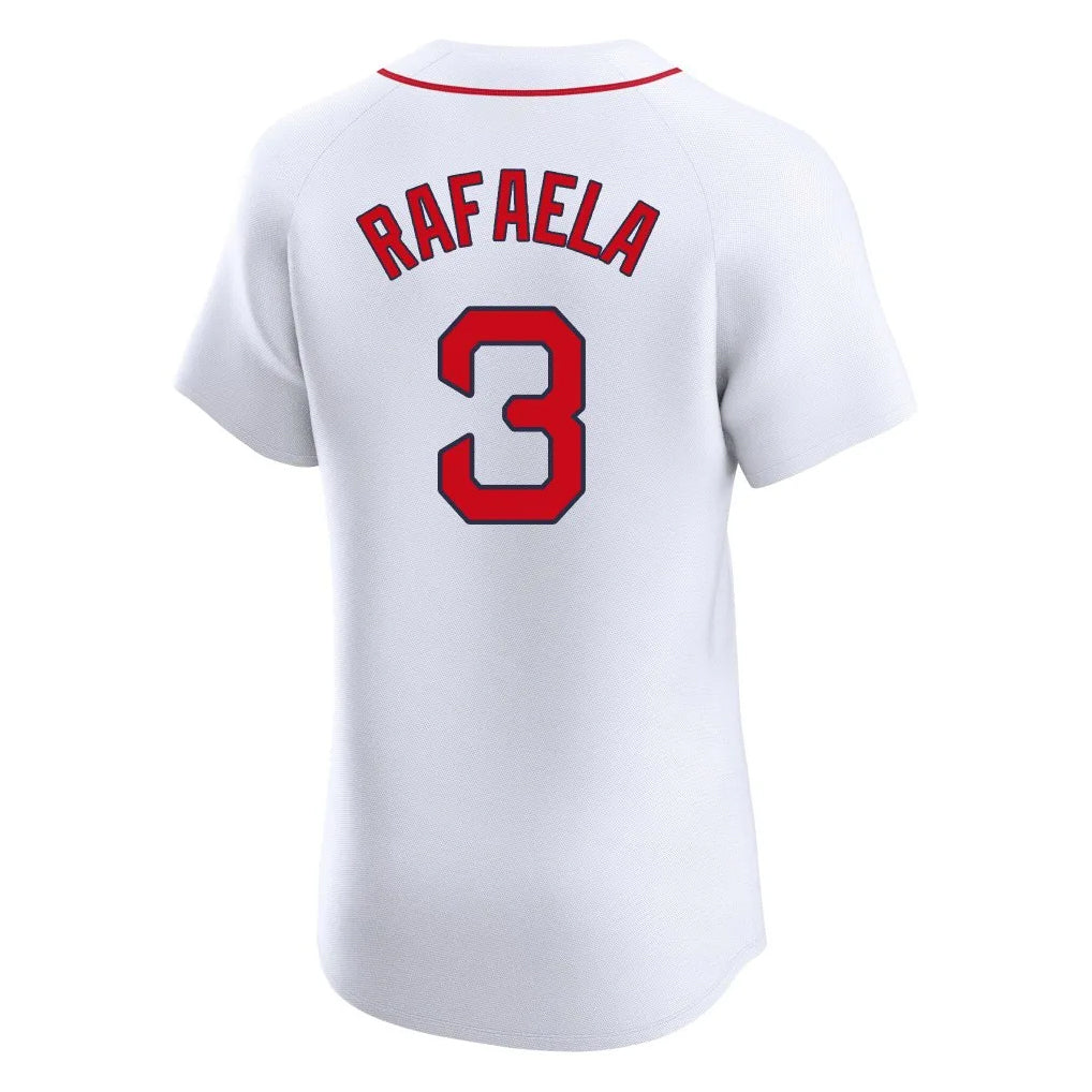 Pouc B.Red Sox #3 Ceddanne Rafaela Player White Limited Elite Home Game Stitched Jerseys