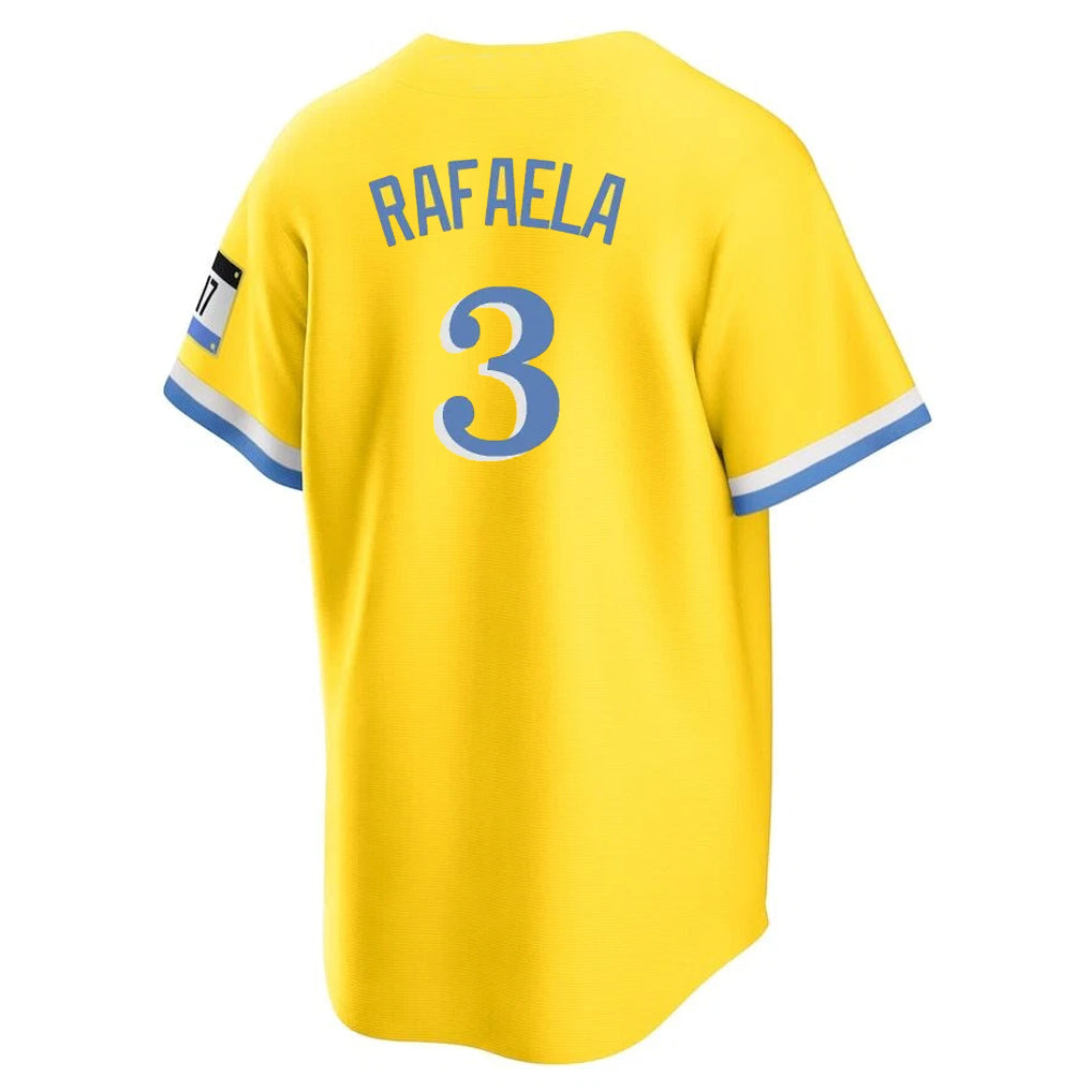 Pouc B.Red Sox #3 Ceddanne Rafaela Player Yellow Home Game Stitched Jerseys