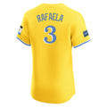 Pouc B.Red Sox #3 Ceddanne Rafaela Player Yellow Limited Elite Home Game Stitched Jerseys