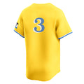 Pouc B.Red Sox #3 Ceddanne Rafaela Player Yellow Limited Home Game Stitched Jerseys