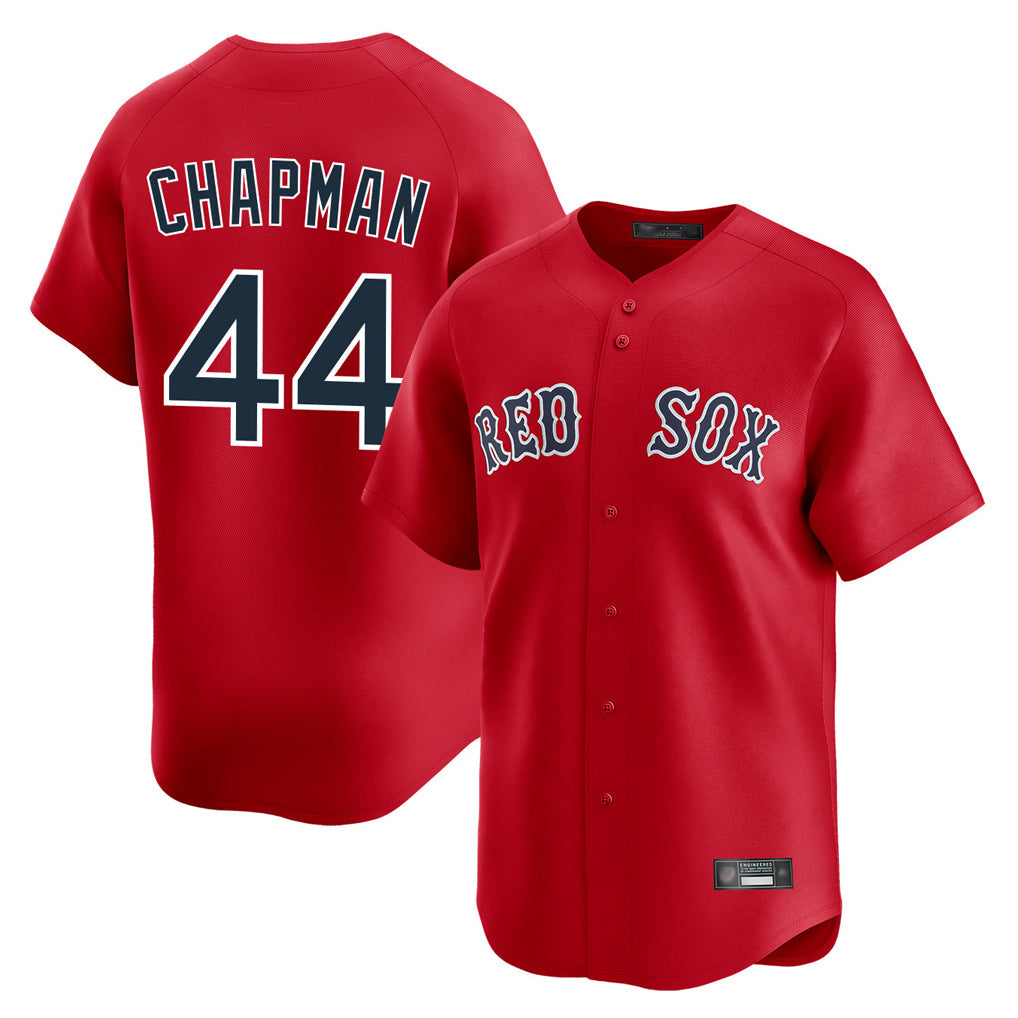 Pouc B.Red Sox #44 Aroldis Chapman Player Red Limited Home Game Stitched Jerseys