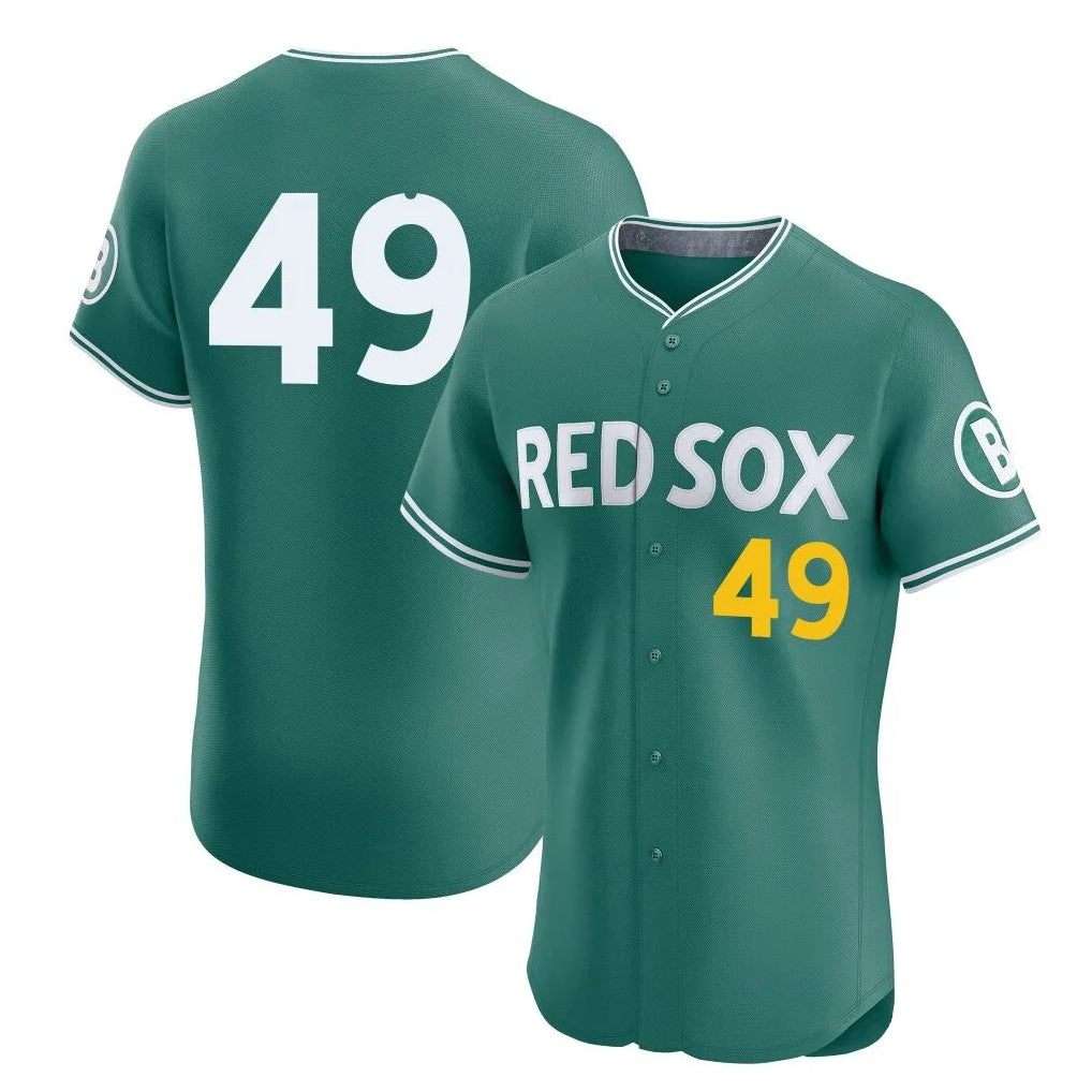 Pouc B.Red Sox #49 Tim Wakefield Player Green City Connect Limited Elite Home Game Stitched Jerseys