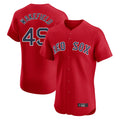 Pouc B.Red Sox #49 Tim Wakefield Player Red Limited Elite Home Game Stitched Jerseys