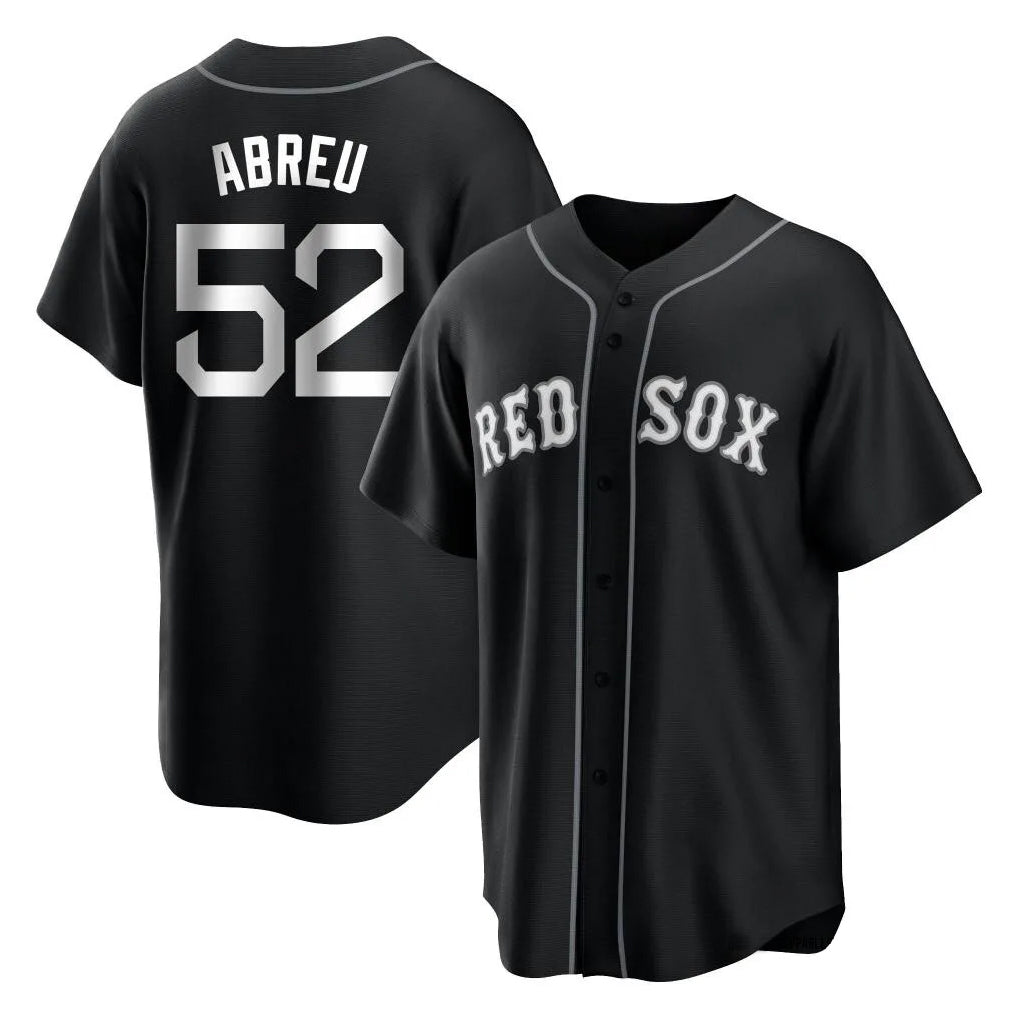 Pouc B.Red Sox #52 Wilyer Abreu Player Black Home Game Stitched Jerseys