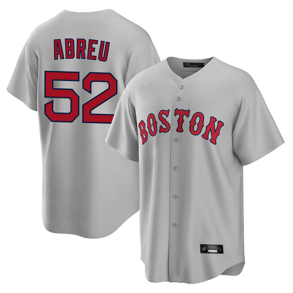 Pouc B.Red Sox #52 Wilyer Abreu Player Gray Road Home Game Stitched Jerseys