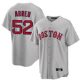 Pouc B.Red Sox #52 Wilyer Abreu Player Gray Road Home Game Stitched Jerseys